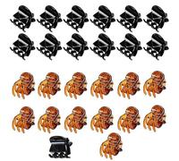 iwontalersy 24 Pièces Mini Pinces à Cheveux,1.5 cm Griffes à Cheveux en Acrylique Forte Tenue,Petits Clips Antidérapantes,Outils de Coiffure pour Filles(Noir et Marron)