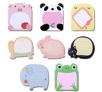 iwontalersy Lot de 8 Notes Autocollantes Animaux,Blocs-Notes Autocollants Pour Enfants,Blocs Mémo Autocollant,Onglets Autocollants Mignons,Pour Les Études,La Maison,Le Bureau