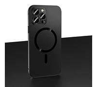 IWOR Magnetic Charging Aluminium Metal Bumper Matte Case Cover for iPhone (for iPhone12,D-Black)