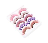 IWOWHERO 1 boîte Faux Cils Colorés D Curl Russes Effet Dense et Naturel pour Maquillage Quotidien et Soirée