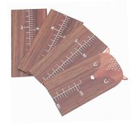 IWOWHERO 1 Jeu Autocollants de hauteur en bois né mener Personnaliser chercheur comportement règle murale pour la hauteur des enfants tableau des murales pour enfants toise Brown