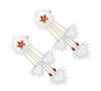 IWOWHERO 1 Paire Hair Ball Hair Hair Pompom Extensions Hair Hair Tool Tool Tys Hairpin Hair Band Band Lace Bows Hair Accessories Buns Buns Yellow Hair Clif Clip
