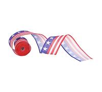 IWOWHERO 1 Rouleau American Independence Day Ribbon 4 Juillet Ruban De Décoration De Patriotique