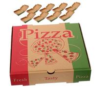 IWOWHERO 10 pièces Boîte à Pizza Papier Alimentaire Emballage pour Emporter Boîte Carton Pizza Résistante pour Restauration et Livraison