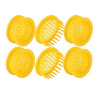 IWOWHERO 10 Pièces Cage à Abeilles en Plastique Jaune, , Boîte D’élevage D’abeilles, Outil pour Apiculteurs, pour Apiculture, Protection et Isolement des Reines