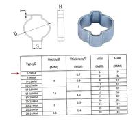 IWOWHERO 10 pièces Colliers de Serrage Double Oreille Acier Zingué Clips Tuyau pour Durite pour Carburant
