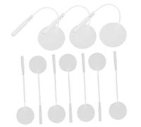 IWOWHERO 10 pièces Coussinets Électrodes Rondes Auto-adhésives pour Soins Corporels Ems Réutilisables avec Conductivité Électrique Uniforme pour Relaxation Musculaire et Traitements