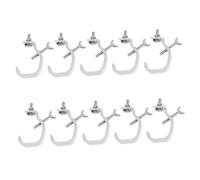 IWOWHERO 10 pièces Crochets Aluminium pour Lampe Crochets Suspendus Robustes et Polyvalents pour Éclairage de Scène Capacité de Charge Argentés