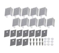IWOWHERO 10 pièces Dissipateurs Thermiques Aluminium avec Kit Isolation pour Régulateur de Tension Radiateurs Électriques Durables et Conducteurs Thermiques pour Composant Électronique To