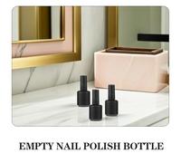 IWOWHERO 10 pièces Flacons Vides Verre pour Vernis Ongles avec Bouchon Étanche Contenants Rechargeables pour Gel Ongulaire et Huile Cuticules Adaptés Au DIY Nail Art