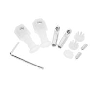 IWOWHERO 10 pièces Kit de Fixation Mural pour Toilettes Suspendues Nylon avec Boulons Ancrage Verrouillables et Connecteurs Arrière pour Charnières et Siège de Toilettes
