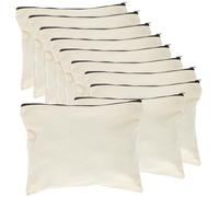 IWOWHERO 10 pièces Lot de Pochettes Toile Zippées Compactes Trousse de Rangement Multifonction pour Outils Maquillage Papeterie et Voyage Couleur Aléatoire Couleur Aléatoire