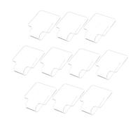 IWOWHERO 10 Pièces Palette de beauté Palette d'art à ongles portable à main en acrylique d'ongle clair à ongles à paupières Transparent