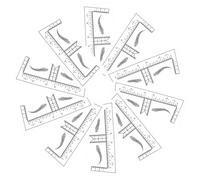 IWOWHERO 10 Pièces Règle à Sourcils Outil de Dessin pour Sourcils Compatible avec Crayon Pochoir pour Microblading