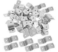 IWOWHERO 100 Clips de Z en Fer Argenté pour Fixation de Cadres Photo et Toiles Supports Robustes pour Plateaux de Table et Étagères Accessoires d'Encadrement Polyvalents