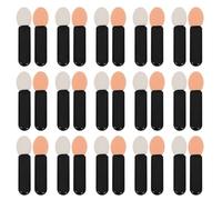 IWOWHERO 100 Mini Applicateurs à Paupières Jetables 38 CM Pinceaux Applicateurs à Embout Mousse Simple Face Noirs Bâtonnets Multi-Usages pour Fard à Paupières Lèvres et Contour des