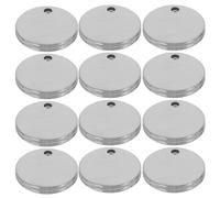 IWOWHERO 100 Pièces Ébauches de Porte-clés en Métal Rond 10mm en Acier Inoxydable Argenté, Compactes et Légères, Pendentifs Estampés pour Bijoux DIY et Présents Créatifs