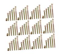 IWOWHERO 100 Pièces Kit de Vis et Écrous à Tête Ronde Zinguée pour Assemblage Meubles Assortiment Boulons pour Réparation et Remplacement Lits Boîte de Rangement Portable