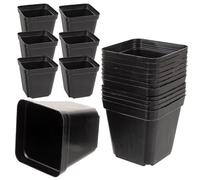 IWOWHERO 100 Pièces Petit Pot à Plantes Pots Succulents d'intérieur en Plastique en Plastique Black Réutilisable