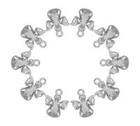 IWOWHERO 10pièces Lot de Breloques Anges Acier Inoxydable pour Création de Bijoux Pendentifs Porte-clés Vintage