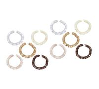 IWOWHERO 10pièces Perruque Courte Fausse Chevelure Pour Poupées Chaleur Avec Frange Matériel De Fabrication De Poupées Parfait Pour Personnaliser Créations