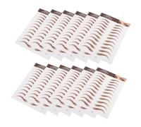 IWOWHERO 12 feuilles Autocollants Sourcils Marron Tatouage Temporaire Naturel Simulation Pochoir Sourcils Professionnel Facile à Appliquer et Résistant à Humidité