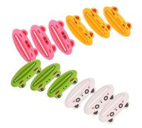 IWOWHERO 12 Pièces Cartoon Tube Squeezer Set For Manual Toothpaste Dispenser Clips For Bathroom Hand Cosmetic Tubes Easy To Use Plastic Holder