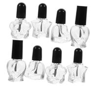 IWOWHERO 12 pièces Flacons Vernis à Ongles Verre avec Pinceau pour Stockage et Distribution de Vernis Bouteilles de Rangement Manucure Compactes et Étanches pour Usage Personnel et