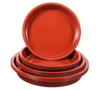 IWOWHERO 12 pièces Lot de Soucoupes Plastique pour Pot de Fleur Rondes Plateaux Égouttoirs pour Plantes Résistantes et Faciles à Nettoyer Support Compact pour Intérieur et Extérieur