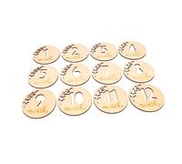 IWOWHERO 12pièces Cartes Étape de Garçon Fille Creuses Blocs Commémoratifs Mensuels Né Accessoires Photo pour Tout-petits
