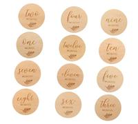 IWOWHERO 12pièces Jalon Cartes Jalon Disques Jalon Cartes Disques Pour Garçon Fille Décoration Mensuelle