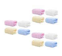 IWOWHERO 12pièces Serviettes De Burp Coton Absorbantes Pour Garçon Fille Débarbouillettes Multicolores Lavables Et Réutilisables