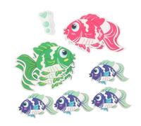 IWOWHERO 14 pièces Stickers Antidérapants pour Salle de Bain Peva Motif Poissons et Bulles Autocollants Décoratifs Résistants à Eau Usure Protections Antidérapantes pour et Escalier