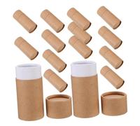 IWOWHERO 15 pièces Boîtes Carton Kraft pour Emballage Multifonction Boîtes Cylindriques Papier Kraft pour Bouteilles Huile Essentielle Thé et Parfum Moyenne Réutilisable Emballage