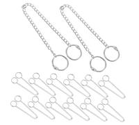 IWOWHERO 15 Pièces Chaînes Métalliques Acier Inoxydable avec Crochets pour Suspension de Panneaux de Stationnement Résistantes Aux Intempéries pour Gestion Rapide des Places de Parking