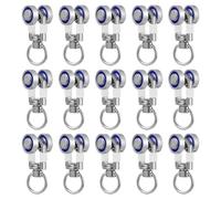 IWOWHERO 15 Roulettes en Alliage Métal Roulements pour Rails de Rideaux Galets de Glissement pour Système Rail Rideau Accessoires pour Tringles Kit 15 Pièces Usage Couleur Aléatoire