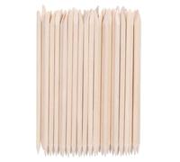 IWOWHERO 150 Pièces Lot de Bâtonnets Bois Orange à Double Face Repousse-cuticules et Fourchette Dead Skin pour Manucure Pédicure Outils Multifonctions de Soin Ongulaire