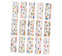 IWOWHERO 15feuilles Autocollants De Tatouage Temporaire Arc-ciel Lot De Éléments Imperméables Et Idéaux Pour Fêtes Et Événements Autocollants Décoratifs Pour Peau Style Unique Et