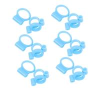 IWOWHERO 18 Pcs boucle d'anneau d'apprentissage des baguettes couverts pour enfants aide aux baguettes pour enfants outils de baguettes pour enfants couvre-doigts portables en silicone Blue