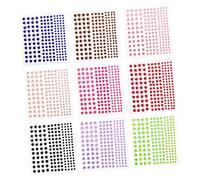 IWOWHERO 18feuilles Autocollants Diamant Acrylique Pour Yeux De Décorations Brillantes Pour Art De Ongle Autocollants Créatifs Et Colorés Pour Événements Et Fêtes