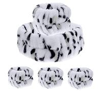 IWOWHERO 1ensemble Bandeaux De Nettoyage Pour Visage Et Bracelets De Lavage Bandeau Spa Imperméable Motif Léopard Pour Femme Et Fille