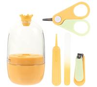 IWOWHERO 1ensemble Set De Soins Pour Garçon Fille Kit De Ciseaux Et Coupe- Inoxydable Avec Boîte De Rangement Design Adorable Et Pratique Nés