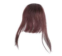 IWOWHERO 1Pièce Extensions de Humains Frange à Clip Véritables Fausse Frange Style Facile à Utiliser pour Look Élégant Au