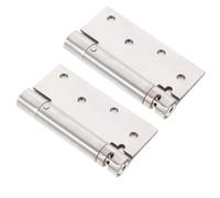 IWOWHERO 2 Charnières de Porte en Acier Inoxydable 4 Pouces à Fermeture Automatique Charnières Réglables Invisibles à Ressort Unique pour Ouverture Bidirectionnelle Kit 2 Pièces Adapté