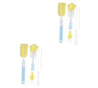 IWOWHERO 2 Ensembles Étendoir à Biberons Paille Portative Outils De Nettoyage De Bouteilles Goupillon Sucette Porte-sèche-biberons Brosse De Nettoyage Pour Sèche-linge Brosse Sucette Pp