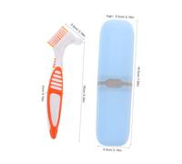 IWOWHERO 2 Ensembles Étui Portable Double pour Brosse à Dentier et Boîte de Rangement Brosses Doubles Faces Rigides pour Nettoyage Voyage Pratique et