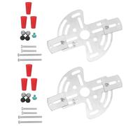 IWOWHERO 2 Ensembles Plaque de Fixation pour Plafonnier en Fer Argenté, Support Robuste Compatible avec Luminaires Muraux et Grands Éclairages, pour Magasins et Murs en Plâtre