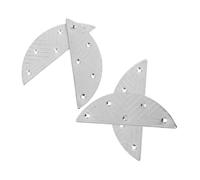 IWOWHERO 2 paires Coussinets Talon Demi-lune Métal pour Chaussures Homme Protection Antidérapante et Anti-usure Semelles Réparation Confort Amortissant Facile à Installer