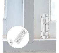 IWOWHERO 2 pièces Barillet Verrou Acier Inoxydable Épais Targette Coulissante Robuste pour Porte Loquet de Sécurité Installation Facile pour Portes Fenêtres et Armoires