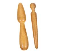 IWOWHERO 2 pièces Bâtons de Massage Bois Portable Outils Bois pour Acupression et Réflexologie Stimulateurs de Points Acupuncture pour Corps et Légers et Ergonomiques